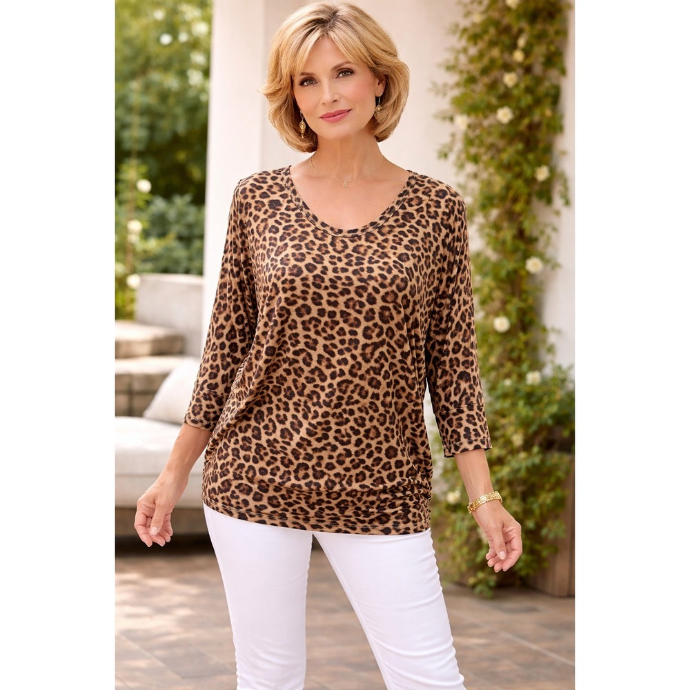 Karen‎ Kane- Animal Print Blouse Size XS